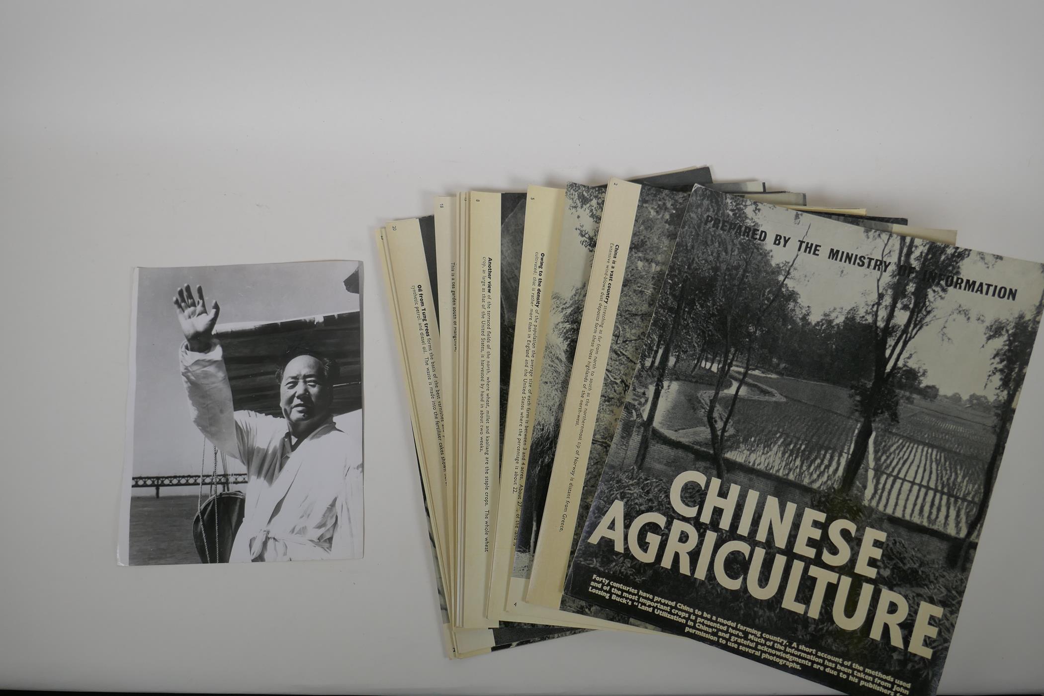 A black and white press photograph of Mao 'Nine Mile Dip', with Keystone Press Agency Ltd archival