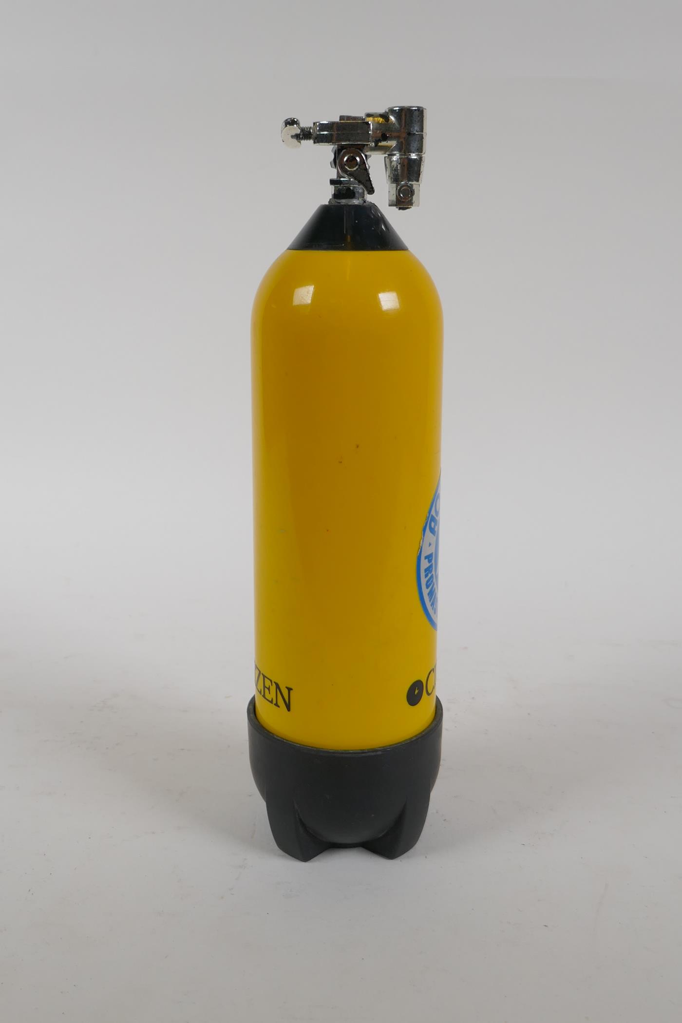A Citizen Promaster Aqualand watch case in the form of a scuba air tank, 25cm high - Image 4 of 5