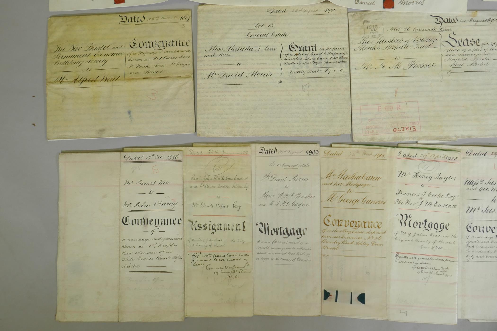 A quantity of assorted C19th and early C20th deeds, indentures and mortgage certificates etc - Image 9 of 9