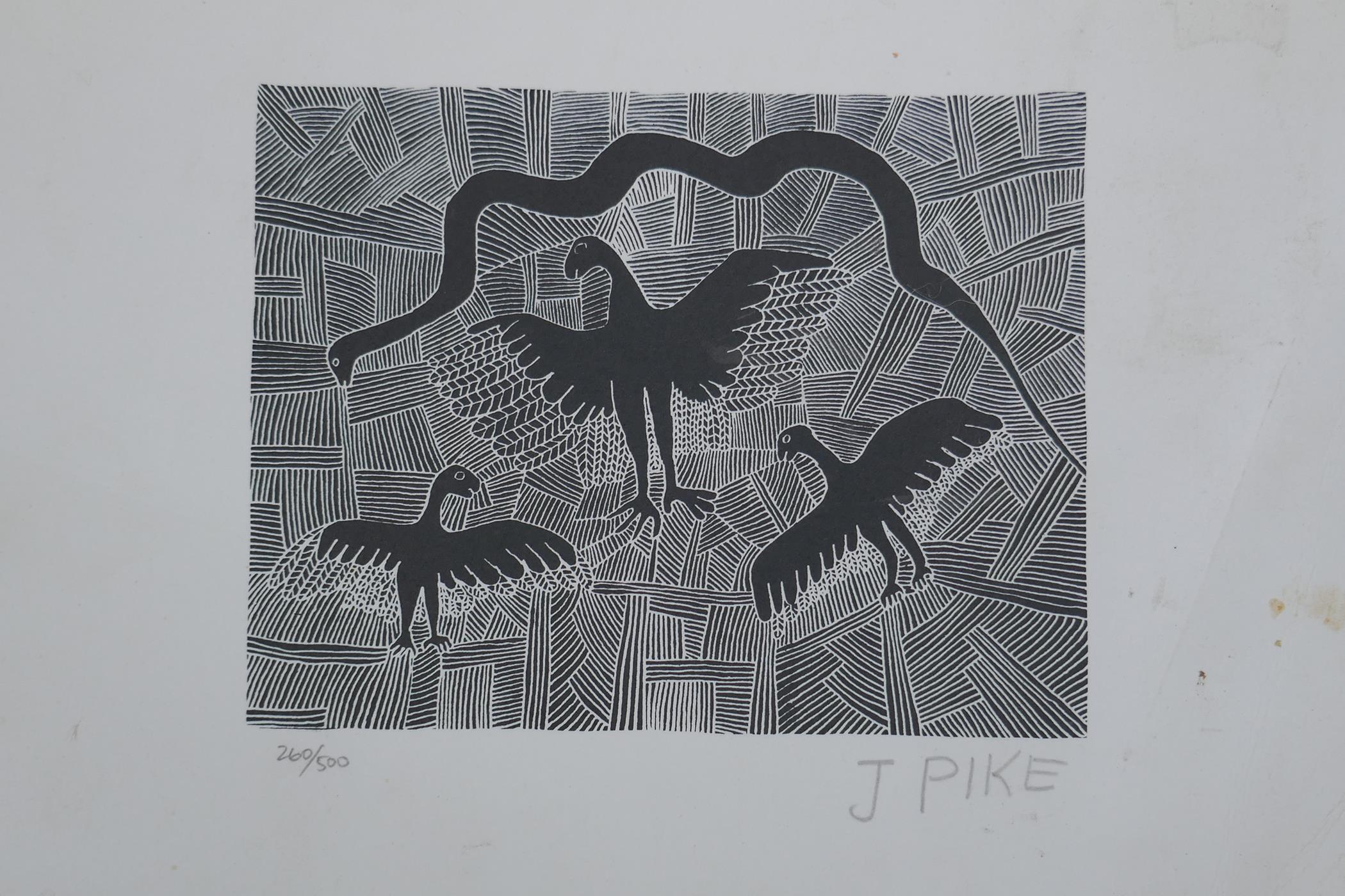 Jimmy Pike, (Australian, 1940-2002), Kirrkirr-Chicken hawk, limited edition screen print, 260/500, - Image 2 of 4