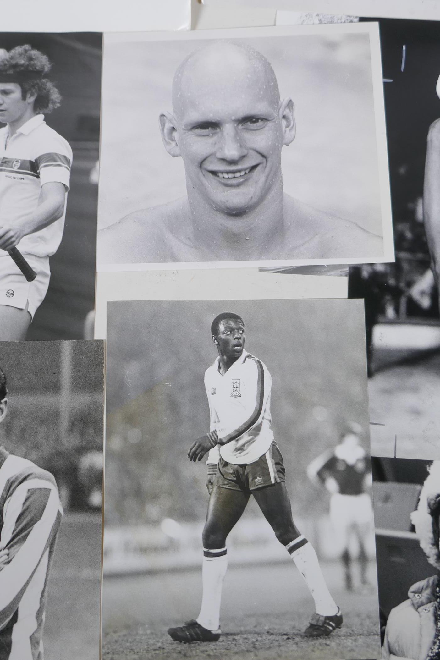 A quantity of sporting press photographs depicting Garth Crooks, Geoff Boycott, John McEnroe, - Image 3 of 9