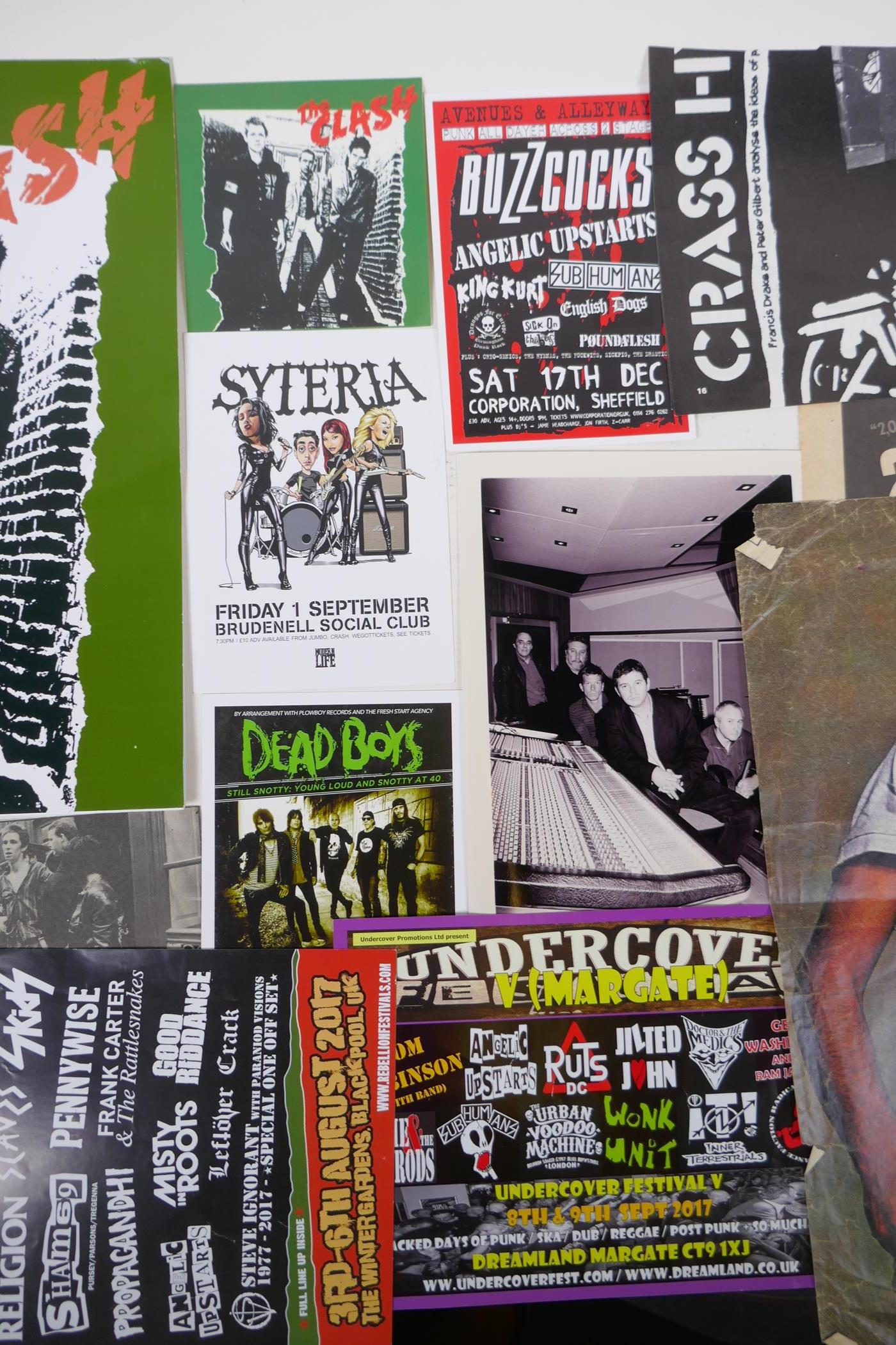 A quantity of punk ephemera to include shop display signs, stickers, flyers, press photos, newspaper - Image 3 of 5