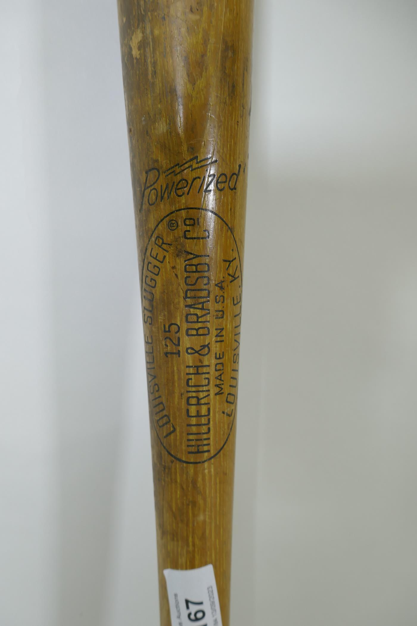 A genuine 'Louisville Slugger' baseball bat, No 125, Hillerich and Bradsby Co, Louisville, KY - Image 3 of 4