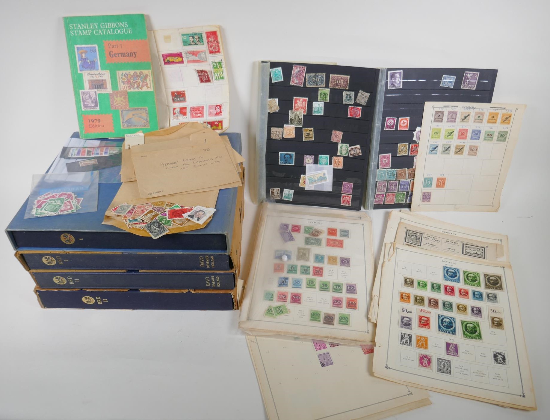 A large quantity of German C19th and C20th postage stamps, in albums and loose