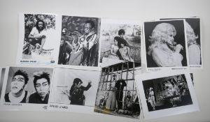 A large quantity of music industry press photographs and negatives, to include Dolly Parton, Burning