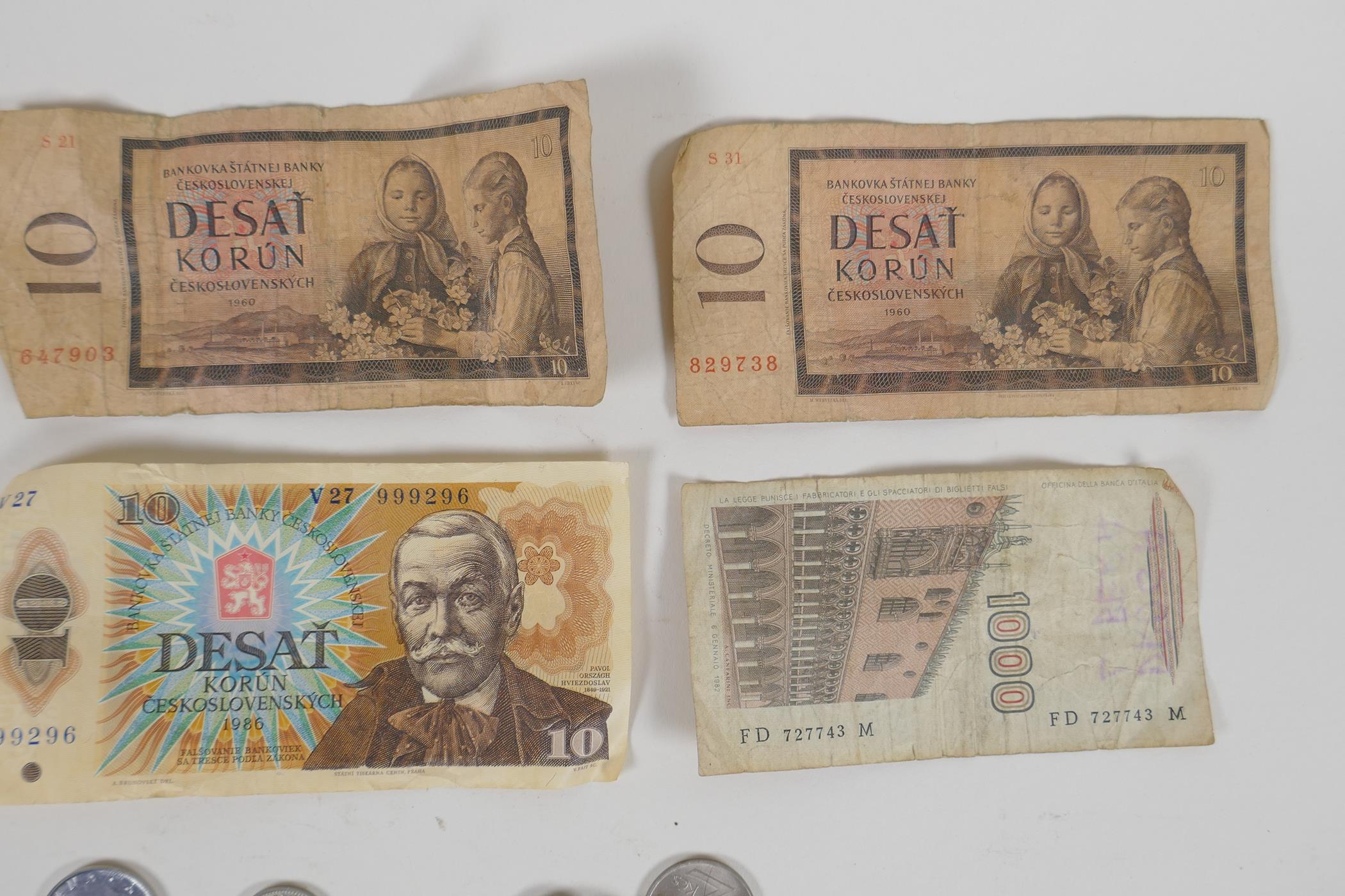 A quantity of vintage world coinage and bank notes, including pre-Euro - Image 3 of 7