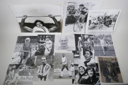 A quantity of sporting press photographs depicting Garth Crooks, Geoff Boycott, John McEnroe,