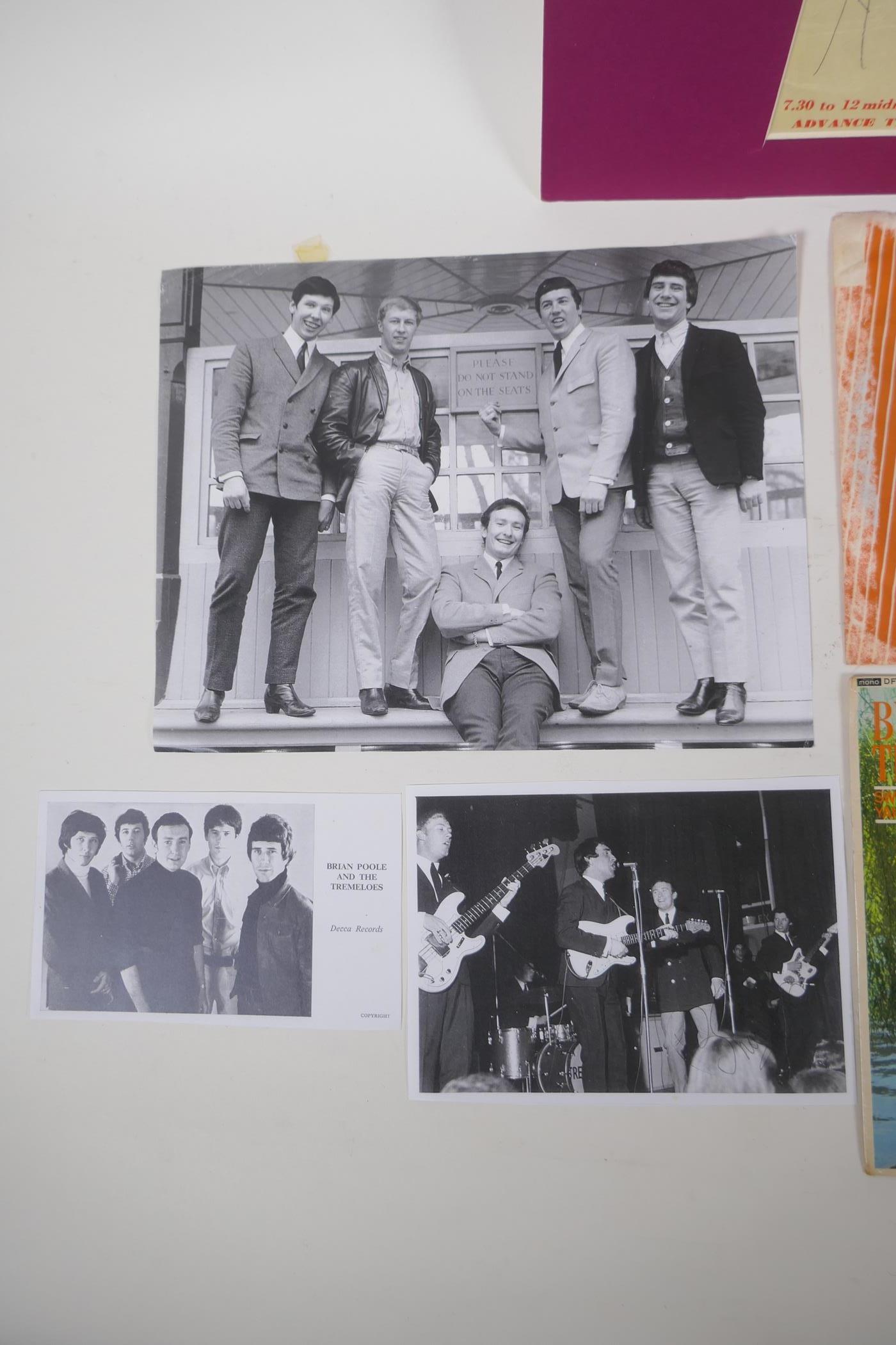 A quantity of 'The Tremeloes' memorabilia, to include a signed flyer, two 7" singles, a signed - Image 7 of 7