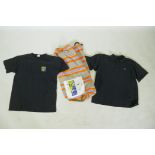 A U2 1989 Tour crew T-shirt (L), and matching duffel bag, together with a U2 crew polo shirt from