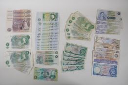 A quantity of UK bank notes including consecutive runs
