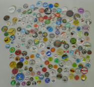 A collection of vintage 'peace' and protest badges