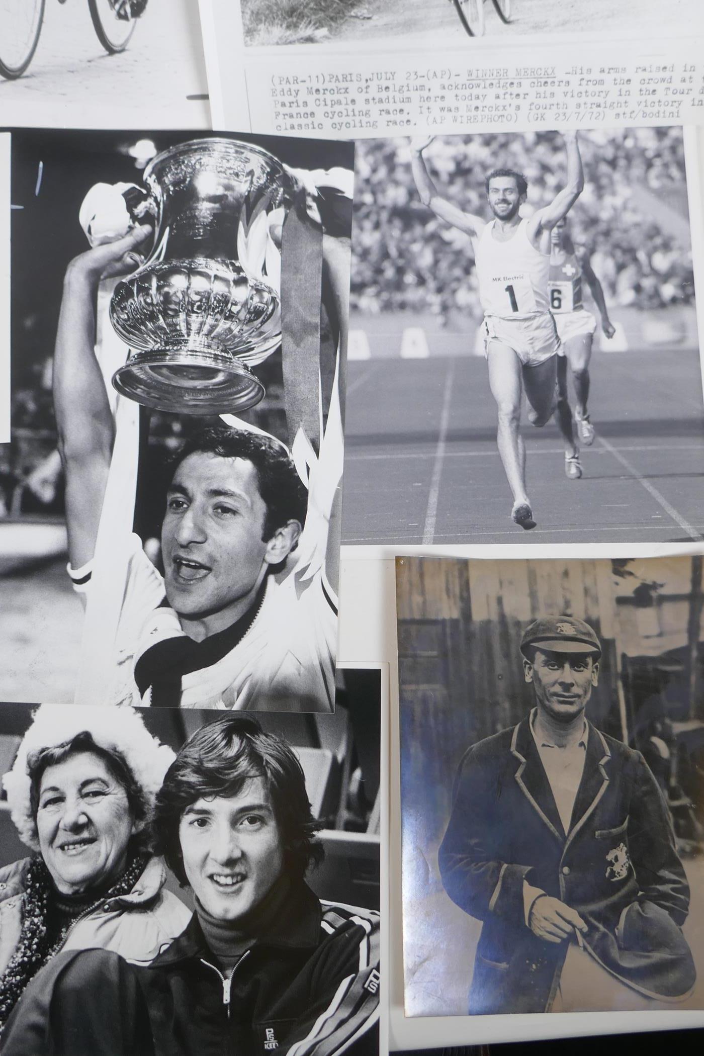 A quantity of sporting press photographs depicting Garth Crooks, Geoff Boycott, John McEnroe, - Image 4 of 9