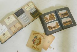 Postcard album, C19th scenes of the orient, Jerusalem, Jaffa, Suez, WWI battle scenes and an album