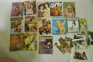 A quantity of vintage fetish magazines