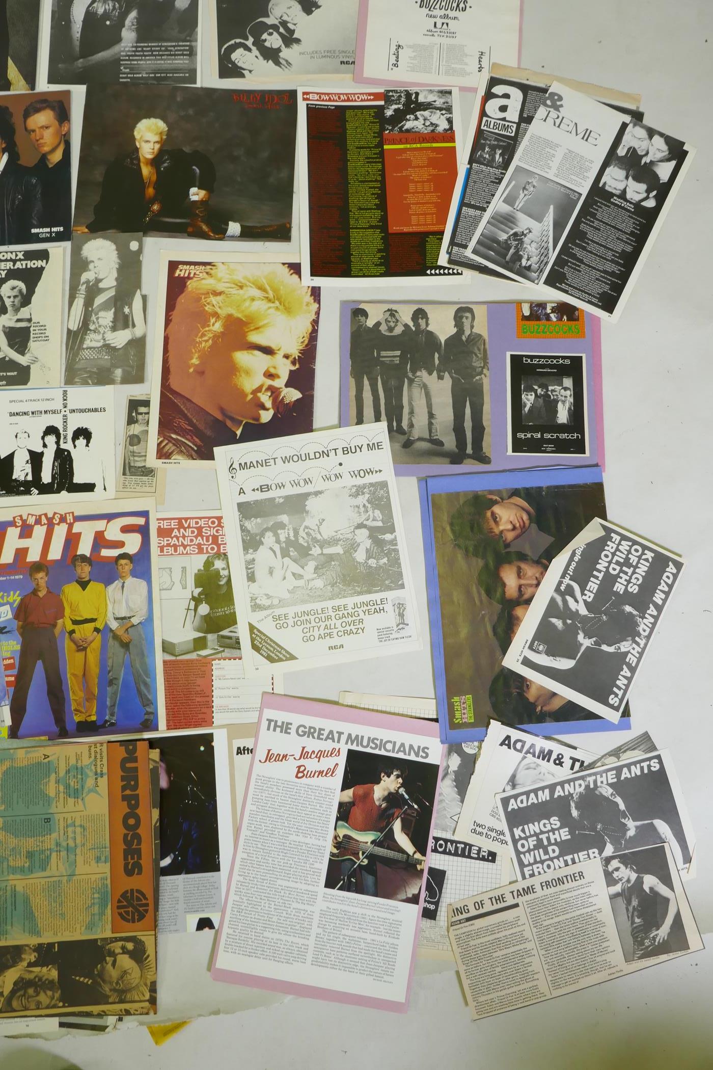 A quantity of punk ephemera to include press photos, flyers, zines, badges etc, including Buzzcocks, - Image 6 of 7