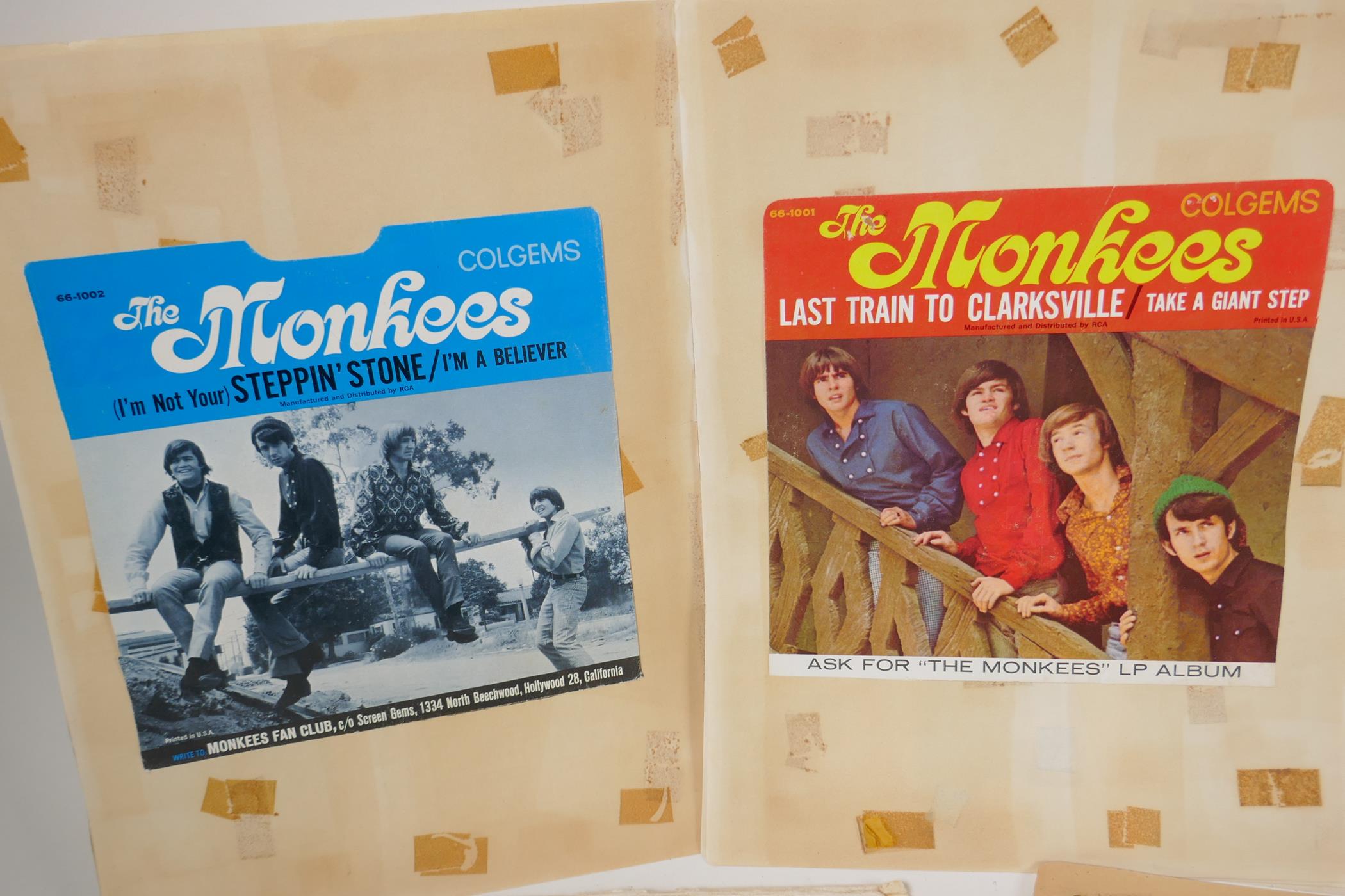 A quantity of Monkees memorabilia to include fan club correspondence, flyers, newspaper cuttings, - Image 6 of 9