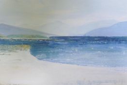 Pauline Prior-Pitt, Looking North from Grenitote III, North Uist, acrylic on paper, signed and dated