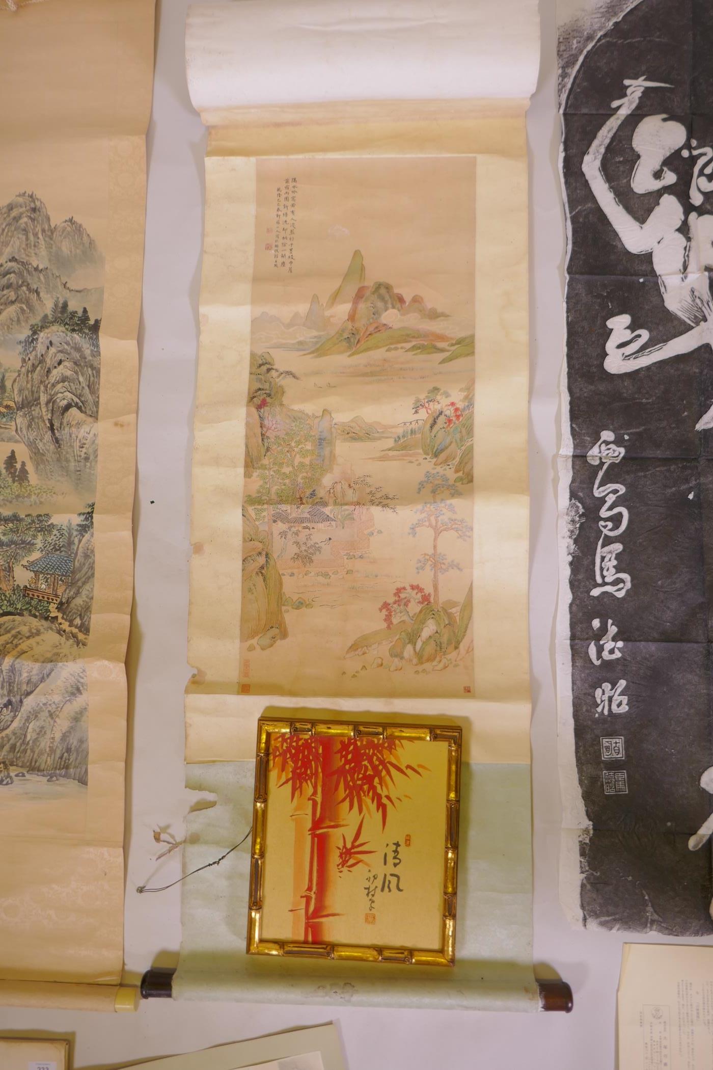 A folio of Chinese watercolour prints from the Palace Museum Collection, a Japanese folio of three - Image 3 of 6