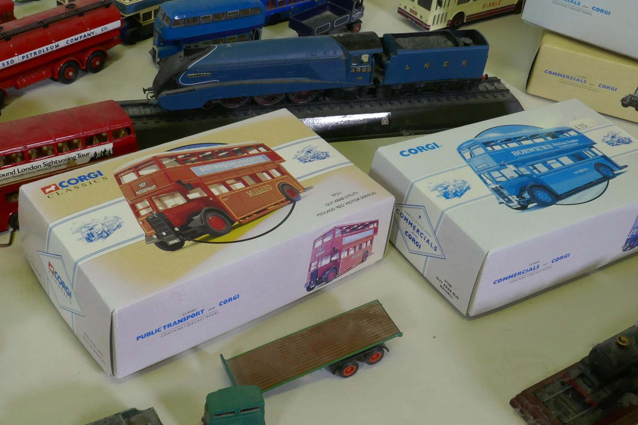 A quantity of collector's die cast model buses, trains, ships etc - Image 5 of 7