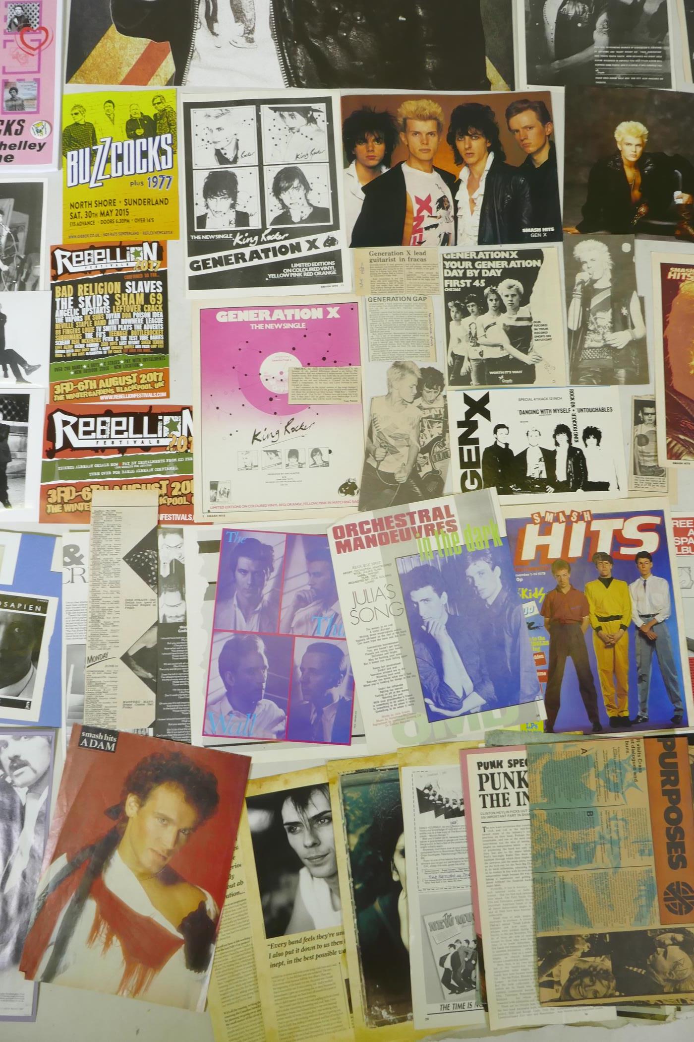 A quantity of punk ephemera to include press photos, flyers, zines, badges etc, including Buzzcocks, - Image 4 of 7