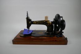 A vintage Singer sewing machine