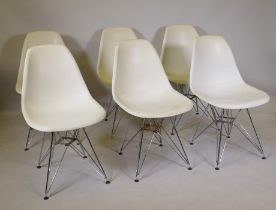 Set of six Eames Eiffel style chairs