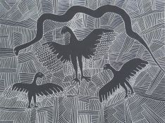 Jimmy Pike, (Australian, 1940-2002), Kirrkirr-Chicken hawk, limited edition screen print, 260/500,