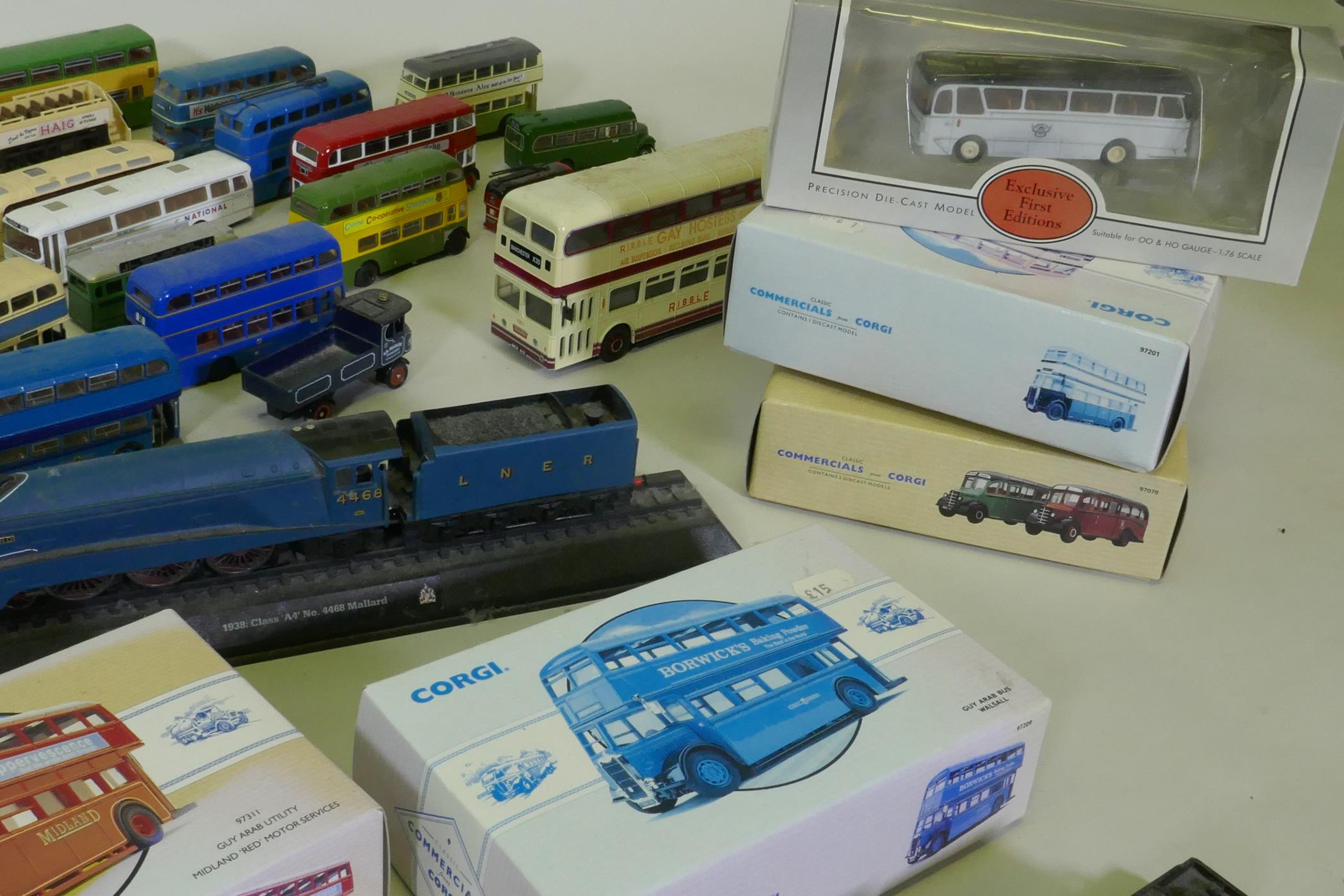 A quantity of collector's die cast model buses, trains, ships etc - Image 6 of 7