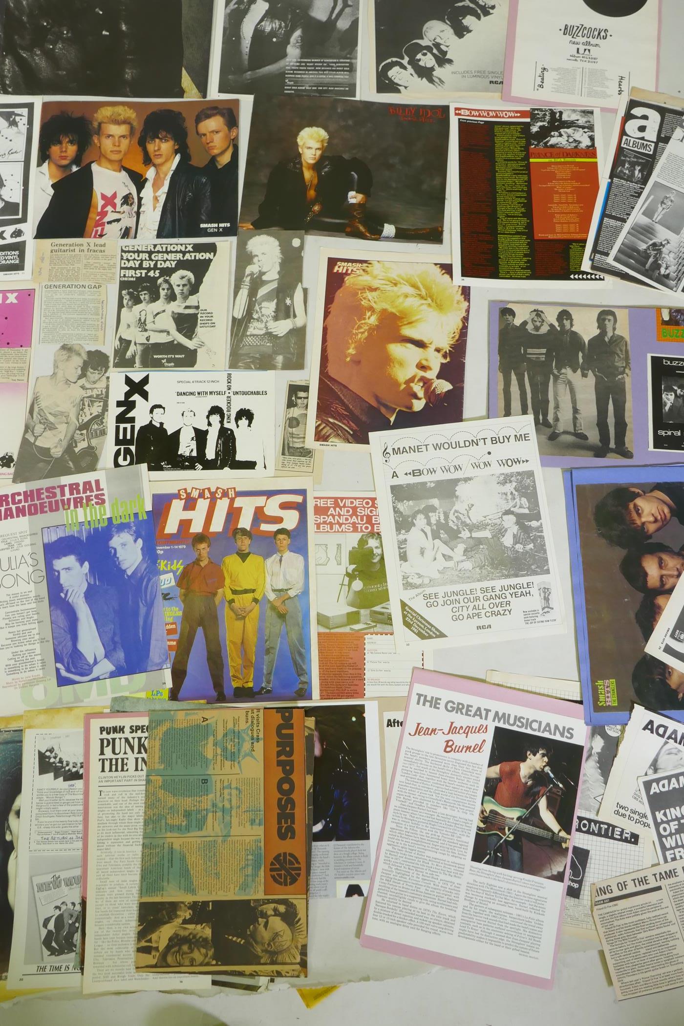 A quantity of punk ephemera to include press photos, flyers, zines, badges etc, including Buzzcocks, - Image 5 of 7