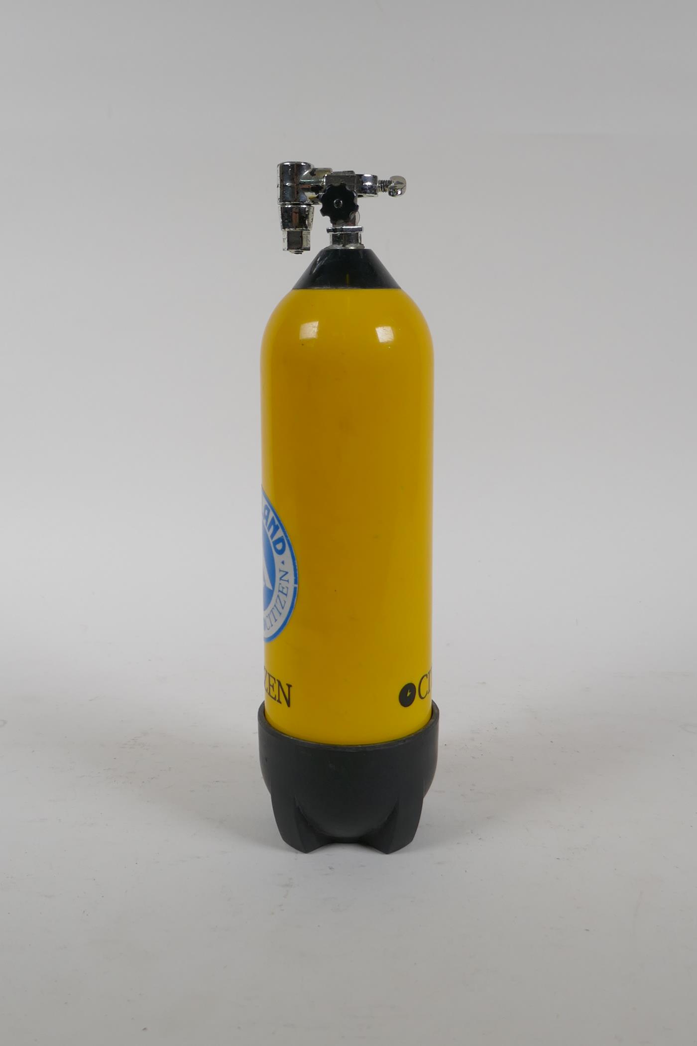 A Citizen Promaster Aqualand watch case in the form of a scuba air tank, 25cm high - Image 2 of 5