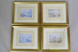 After JMW Turner, a set of four limited edition prints from the Rivers of France Collection, publish