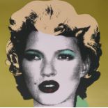 After Banksy, Kate Moss (apricot and gold), limited edition copy screen print No. 27/500, by the