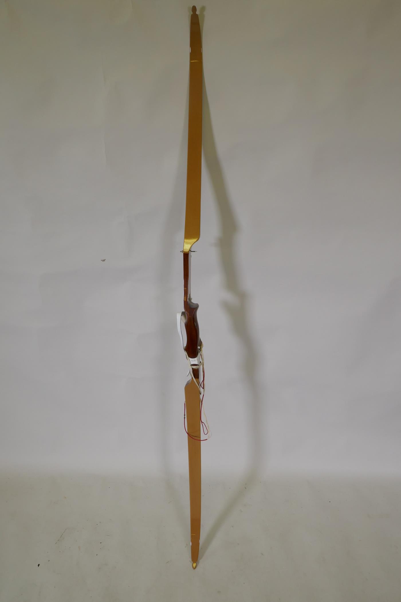 A Korean GreenKat Clubman recurve bow, with carry case, 165cm long