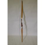 A Korean GreenKat Clubman recurve bow, with carry case, 165cm long
