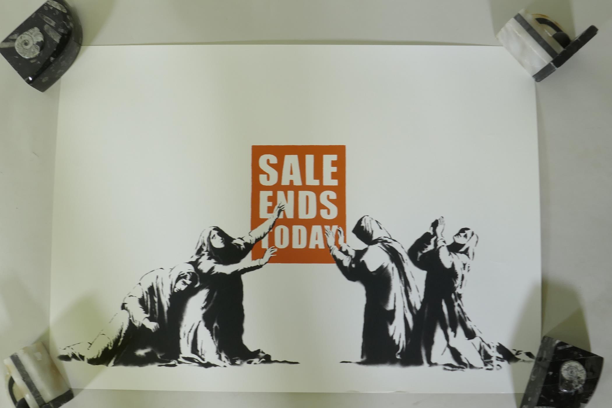 After Banksy, Sale Ends, limited edition copy screenprint No. 95/500, by the West Country Prince, 70 - Image 2 of 4