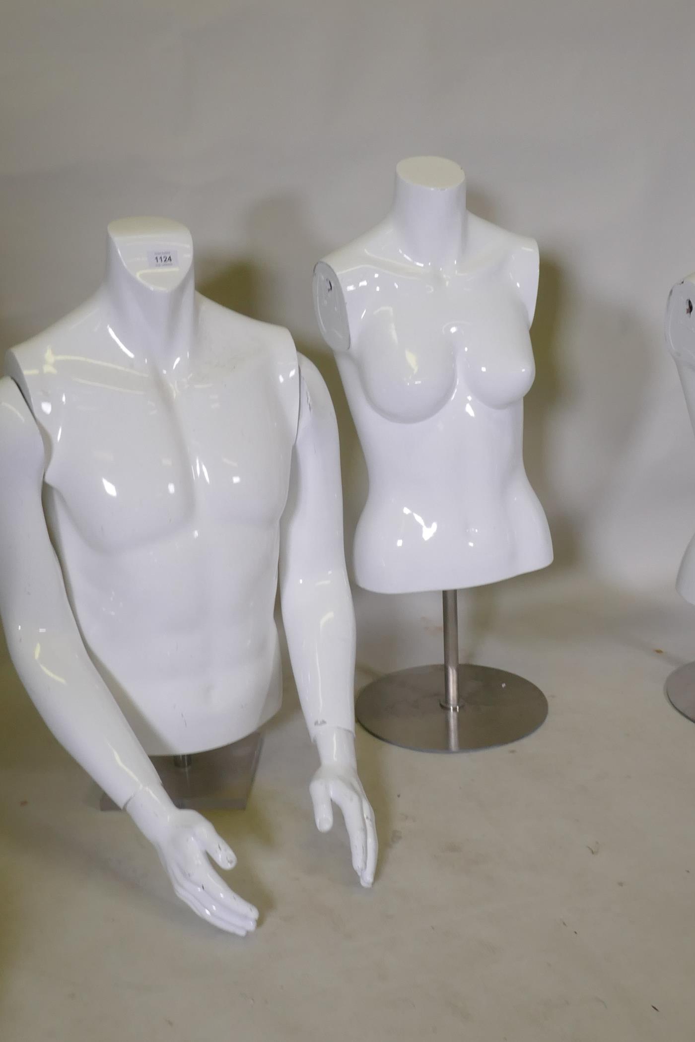 Three acrylic shop mannequins, 85cm high - Image 2 of 3