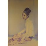 After Gerald Festus Kelly, (British, 1879-1972), Saw Ohn Nyun, Princess of Burma, print, 50 x 62cm