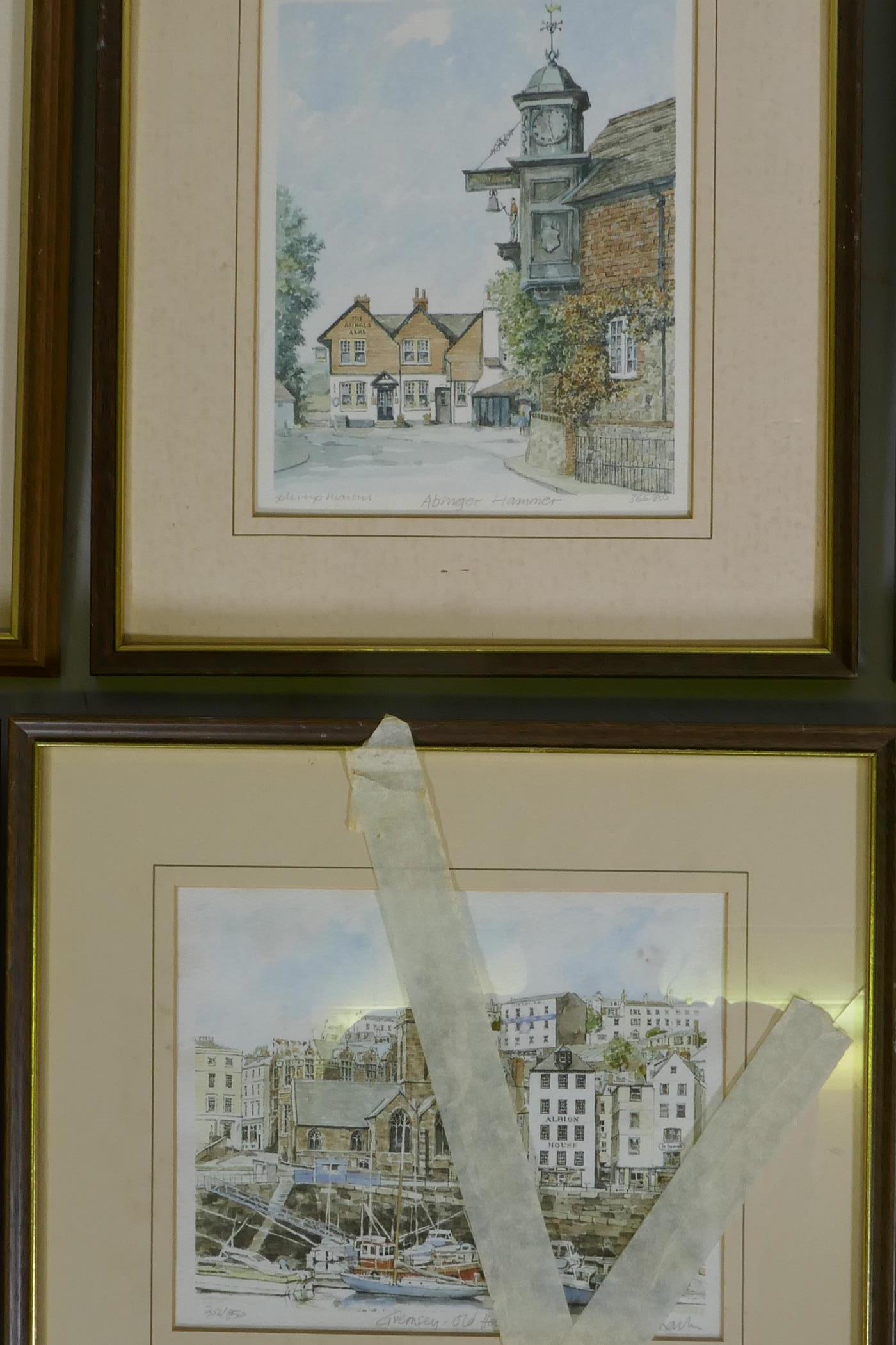 Six Philip & Glyn Martin limited edition prints of local interest, pencil signed, and three other - Image 3 of 6