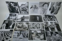 A quantity of movie press photographs to include Donald Sutherland, Robert Shaw, Ursula Andres,