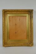 A C19th gilt composition picture frame, original gilding, rebate 23 x 31cm