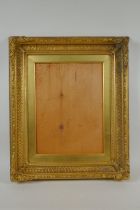 A C19th gilt composition picture frame, original gilding, rebate 23 x 31cm