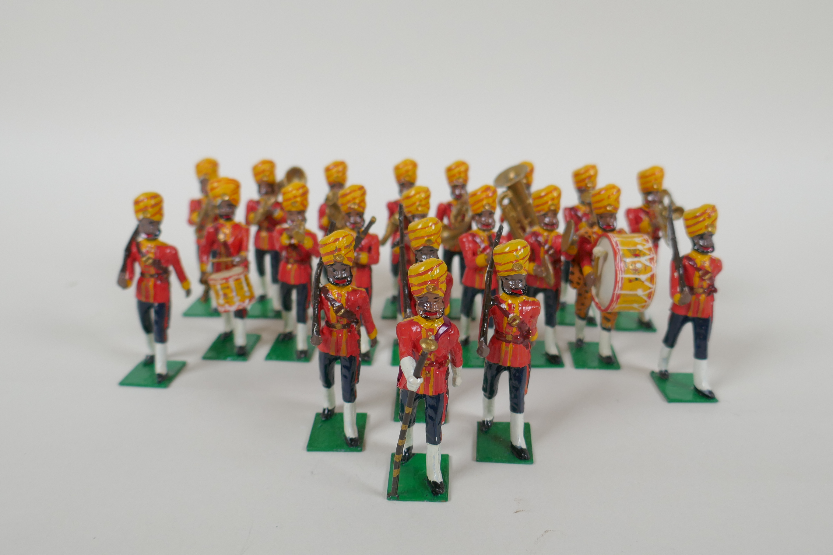 A quantity of painted lead Indian Regimental military figures, to include The 14th Ferozepore Sikh - Image 6 of 9