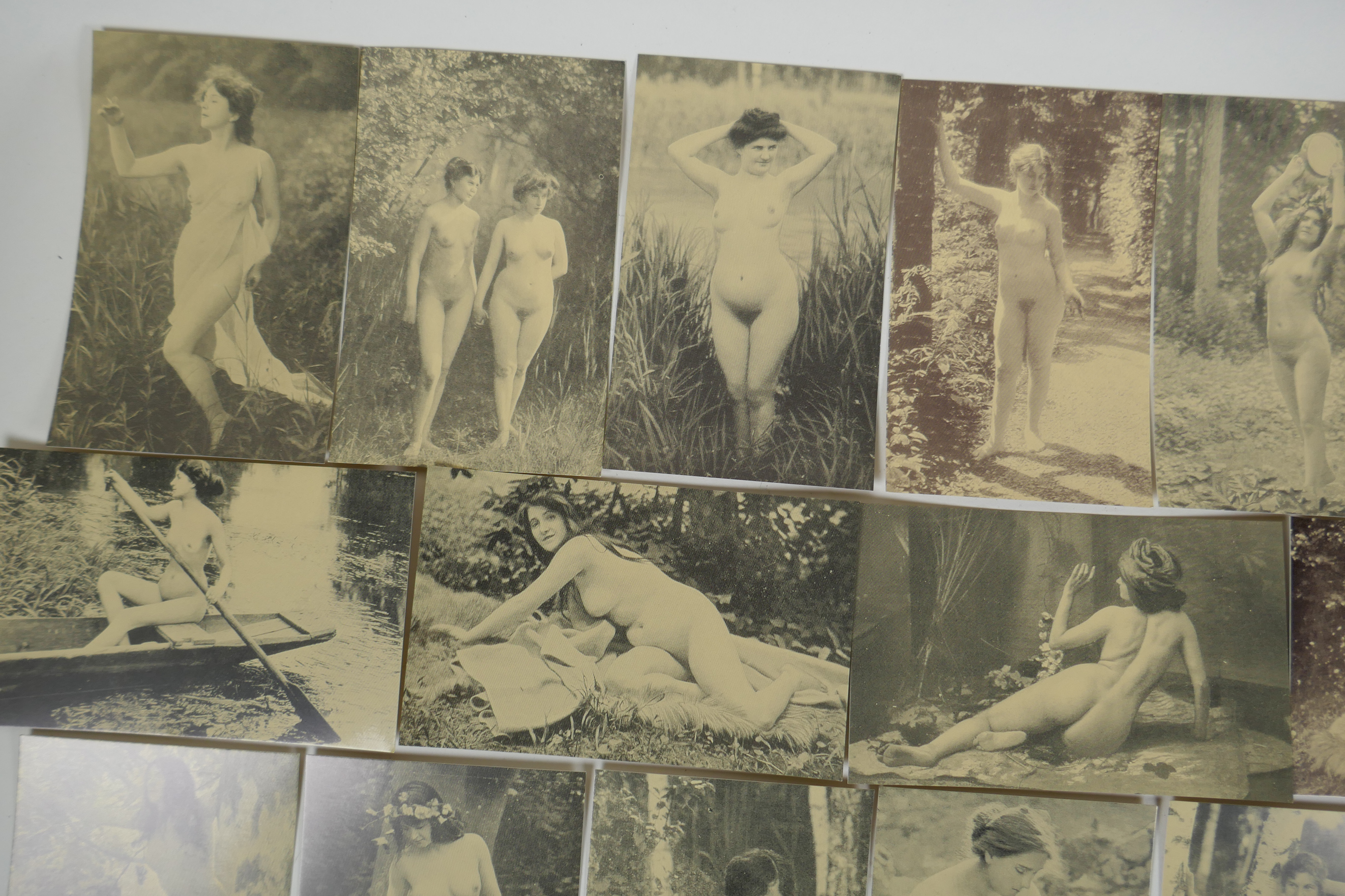 A quantity of monochrome postcards depicting female nudes, 9 x 14cm, approx 180 - Image 2 of 6