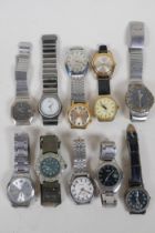 Twelve gentleman's wrist watches, to include Sekonda, Lorus, Ridd, Buler etc