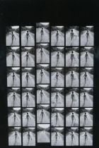 Norman Parkinson, (British, 1913-1990), contact sheet photographic print artwork of a nude figure,