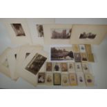 A quantity of late C19th/early C20th photographic portrait cabinet cards together with a