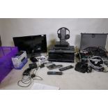 Panasonic TX L24E3B tv; Blue Ray disc players, Panasonic DMP UB900, Panasonic DMR BWT740; Toshiba