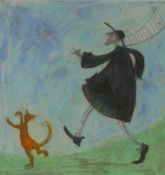 Sam Toft, (British, b.1964), Dancing with Stripes, 148/295, 17 x 17cm