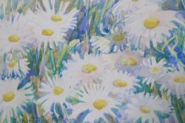 Richard Box, Daisies, signed and dated '89, watercolour, 31 x 22cm