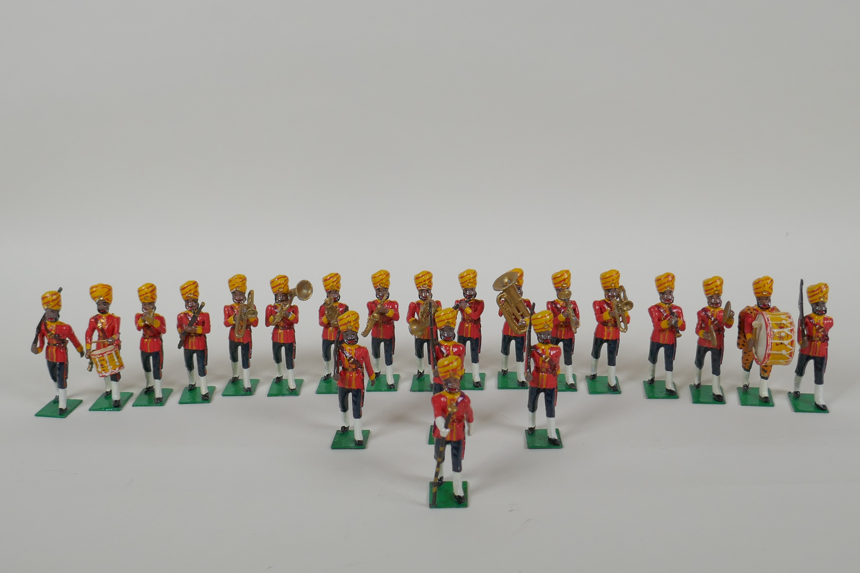 A quantity of painted lead Indian Regimental military figures, to include The 14th Ferozepore Sikh - Image 9 of 9